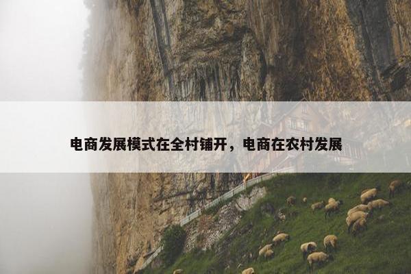电商发展模式在全村铺开，电商在农村发展
