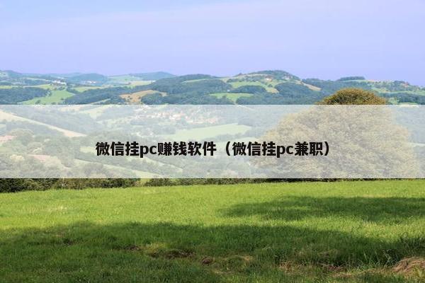 微信挂pc赚钱软件（微信挂pc兼职）