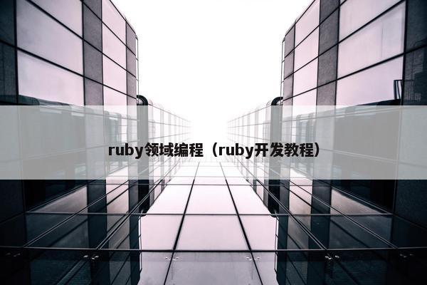 ruby领域编程（ruby开发教程）