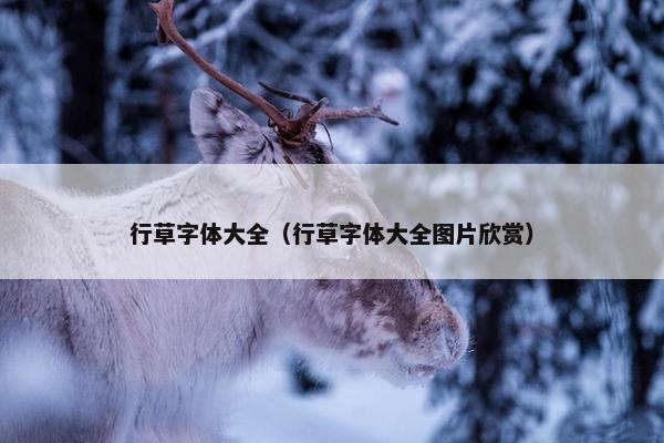 行草字体大全（行草字体大全图片欣赏）