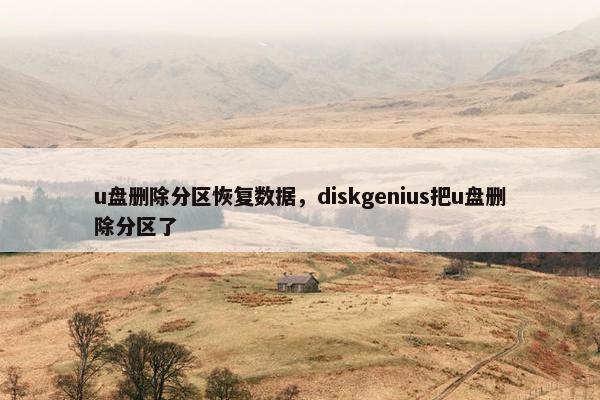 u盘删除分区恢复数据，diskgenius把u盘删除分区了