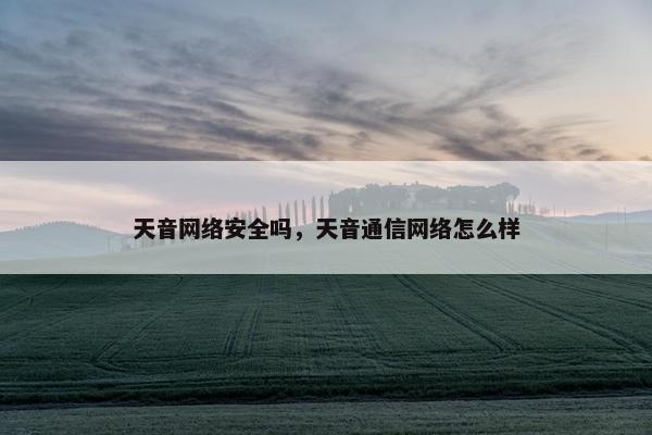 天音网络安全吗，天音通信网络怎么样