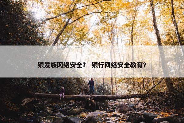 银发族网络安全？ 银行网络安全教育？