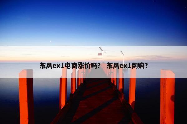 东风ex1电商涨价吗？ 东风ex1网购？