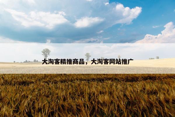 大淘客精推商品，大淘客网站推广