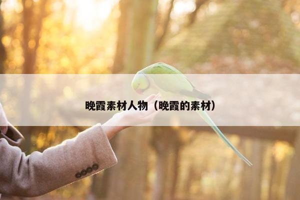 晚霞素材人物（晚霞的素材）