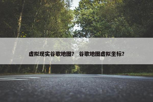 虚拟现实谷歌地图？ 谷歌地图虚拟坐标？