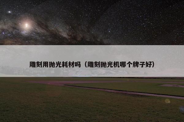 雕刻用抛光耗材吗（雕刻抛光机哪个牌子好）