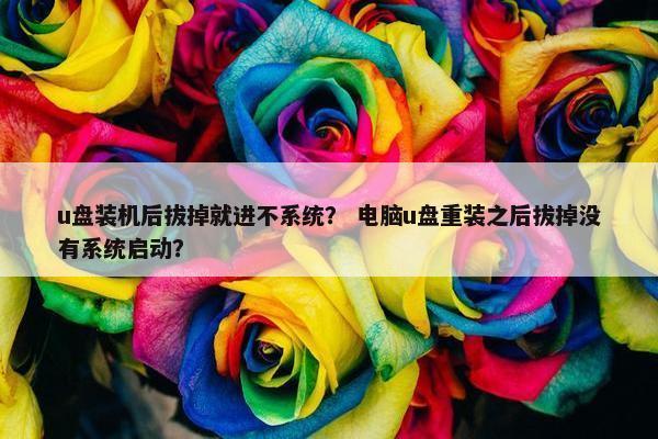 u盘装机后拔掉就进不系统？ 电脑u盘重装之后拔掉没有系统启动？