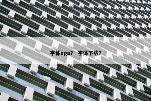 字体nga？ 字体下载？
