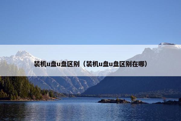 装机u盘u盘区别（装机u盘u盘区别在哪）