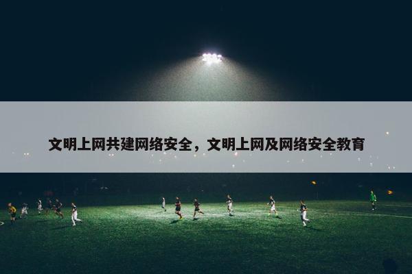 文明上网共建网络安全，文明上网及网络安全教育