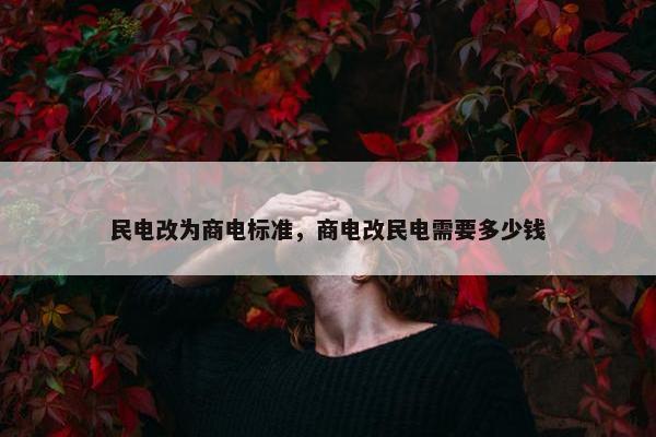 民电改为商电标准，商电改民电需要多少钱