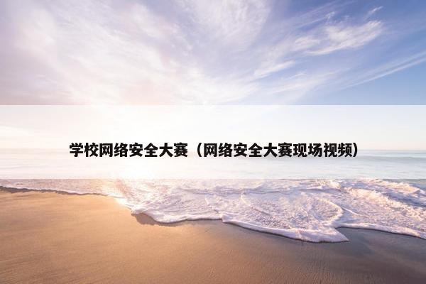 学校网络安全大赛（网络安全大赛现场视频）