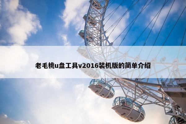 老毛桃u盘工具v2016装机版的简单介绍