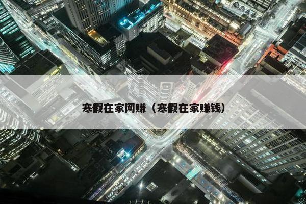 寒假在家网赚（寒假在家赚钱）