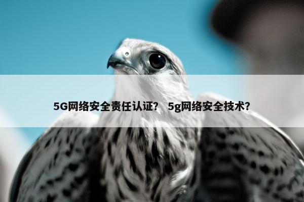 5G网络安全责任认证？ 5g网络安全技术？
