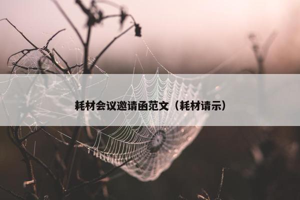 耗材会议邀请函范文（耗材请示）