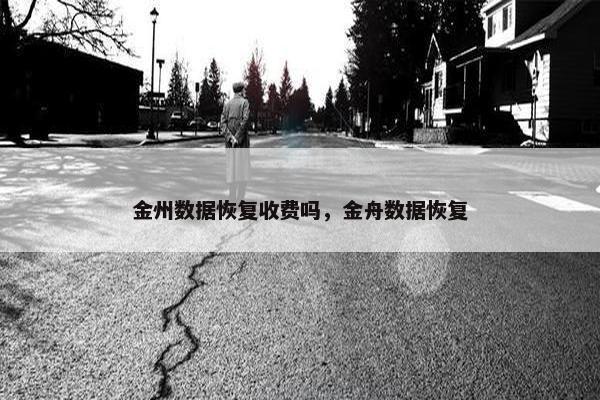 金州数据恢复收费吗，金舟数据恢复