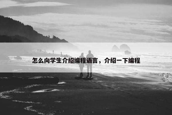 怎么向学生介绍编程语言，介绍一下编程