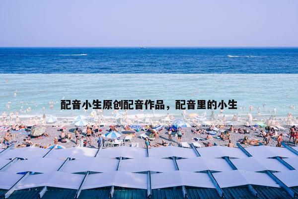 配音小生原创配音作品，配音里的小生