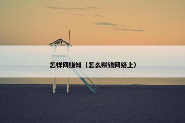 怎样网赚知（怎么赚钱网络上）