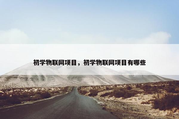 初学物联网项目，初学物联网项目有哪些