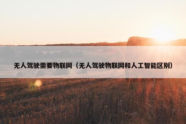 无人驾驶需要物联网（无人驾驶物联网和人工智能区别）