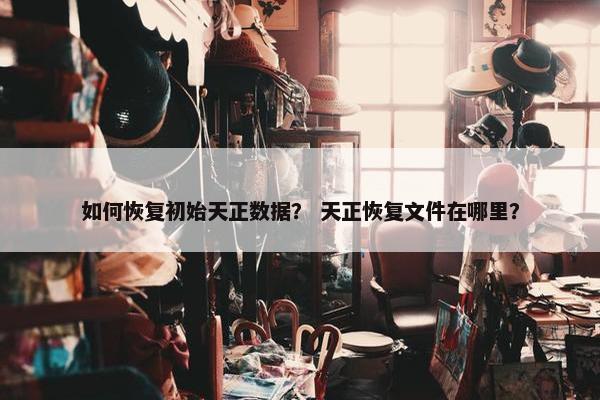 如何恢复初始天正数据？ 天正恢复文件在哪里？