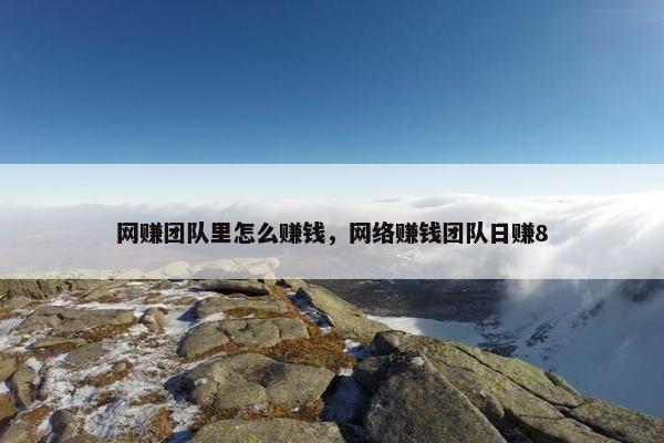 网赚团队里怎么赚钱，网络赚钱团队日赚8