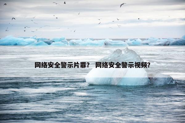 网络安全警示片罪？ 网络安全警示视频？