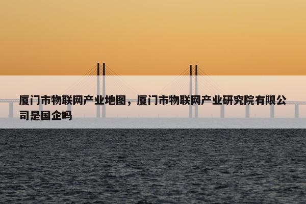 厦门市物联网产业地图，厦门市物联网产业研究院有限公司是国企吗