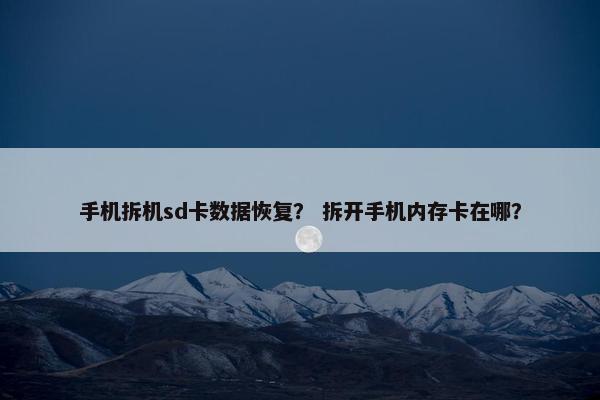 手机拆机sd卡数据恢复？ 拆开手机内存卡在哪？