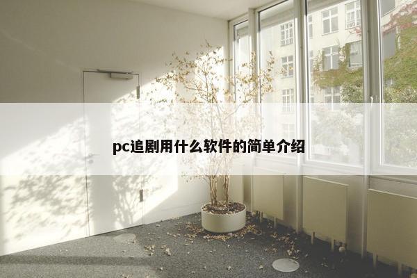 pc追剧用什么软件的简单介绍