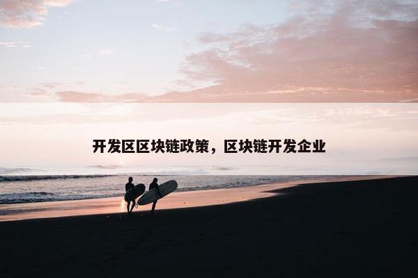 开发区区块链政策，区块链开发企业