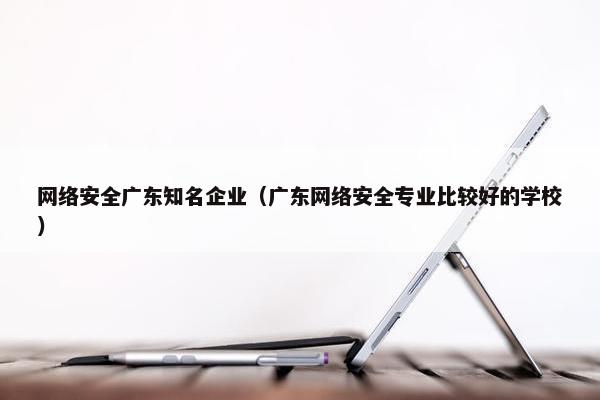 网络安全广东知名企业（广东网络安全专业比较好的学校）