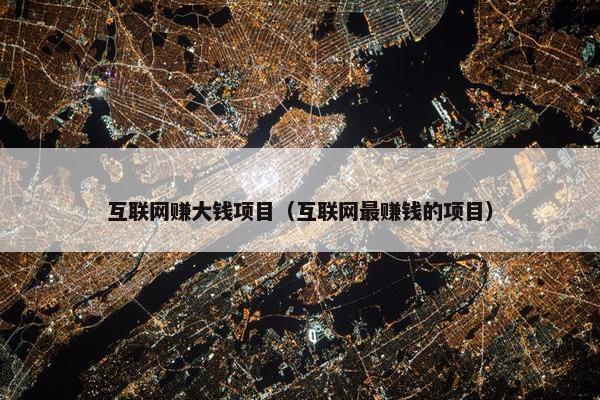 互联网赚大钱项目（互联网最赚钱的项目）