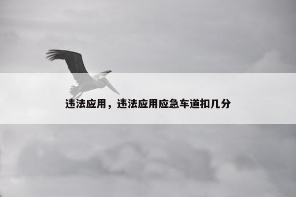 违法应用，违法应用应急车道扣几分