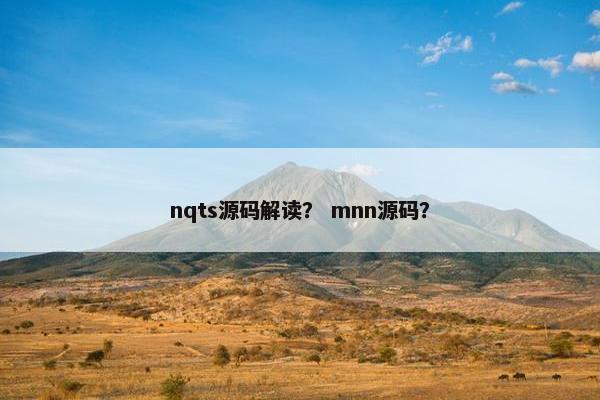 nqts源码解读？ mnn源码？