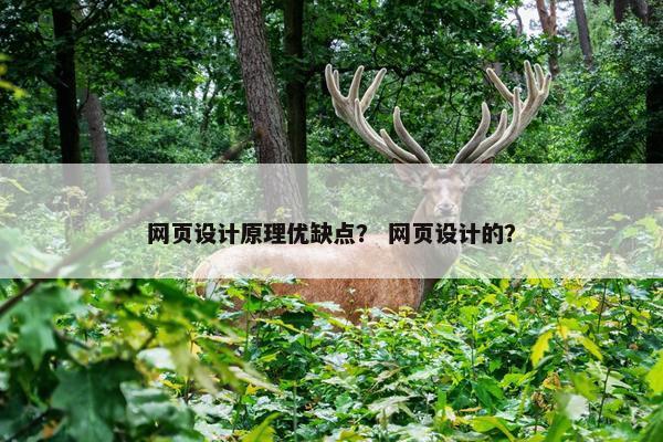 网页设计原理优缺点？ 网页设计的？