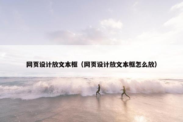 网页设计放文本框（网页设计放文本框怎么放）