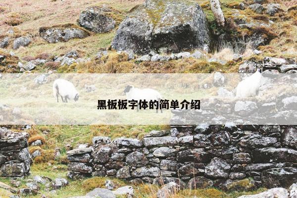 黑板板字体的简单介绍