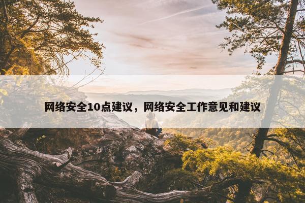 网络安全10点建议，网络安全工作意见和建议