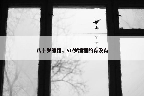 八十岁编程，50岁编程的有没有