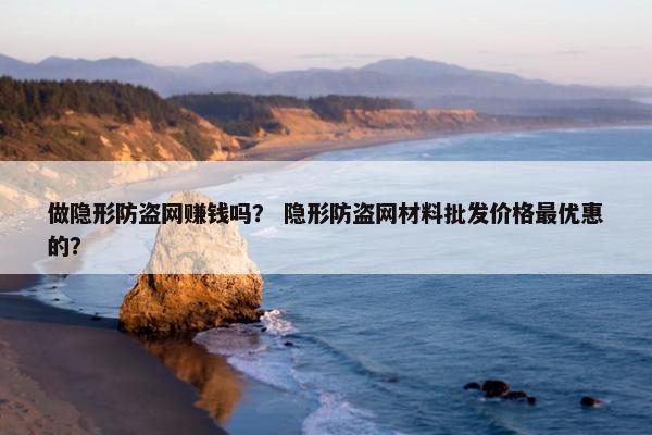 做隐形防盗网赚钱吗？ 隐形防盗网材料批发价格最优惠的？