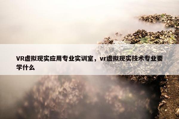 VR虚拟现实应用专业实训室，vr虚拟现实技术专业要学什么