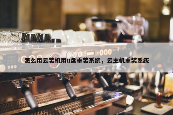 怎么用云装机用u盘重装系统，云主机重装系统