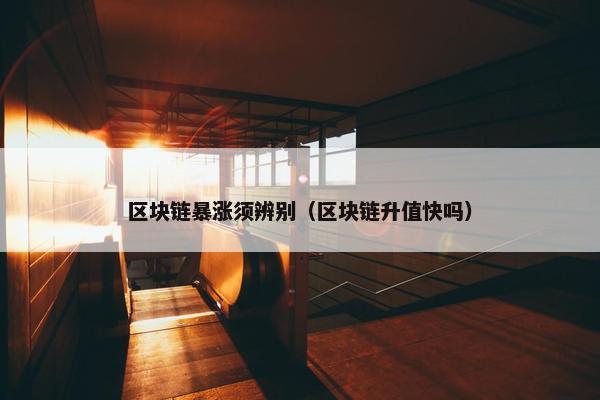 区块链暴涨须辨别（区块链升值快吗）