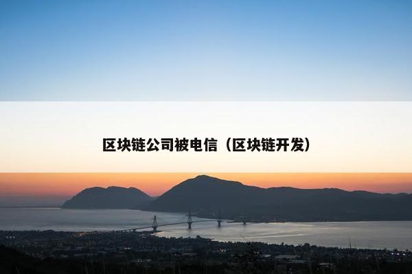 区块链公司被电信（区块链开发）