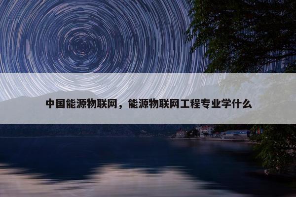 中国能源物联网，能源物联网工程专业学什么